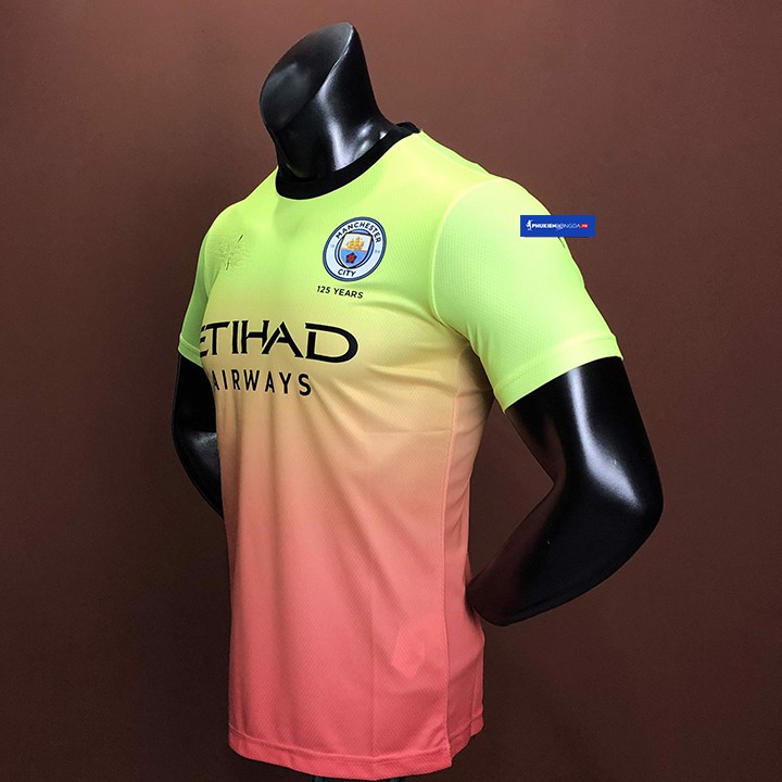 Áo đấu Man City 2019-2020 vàng hồng, áo Manchester City 2020 vàng hồng 3rd sân khách SF (Thái Lan)