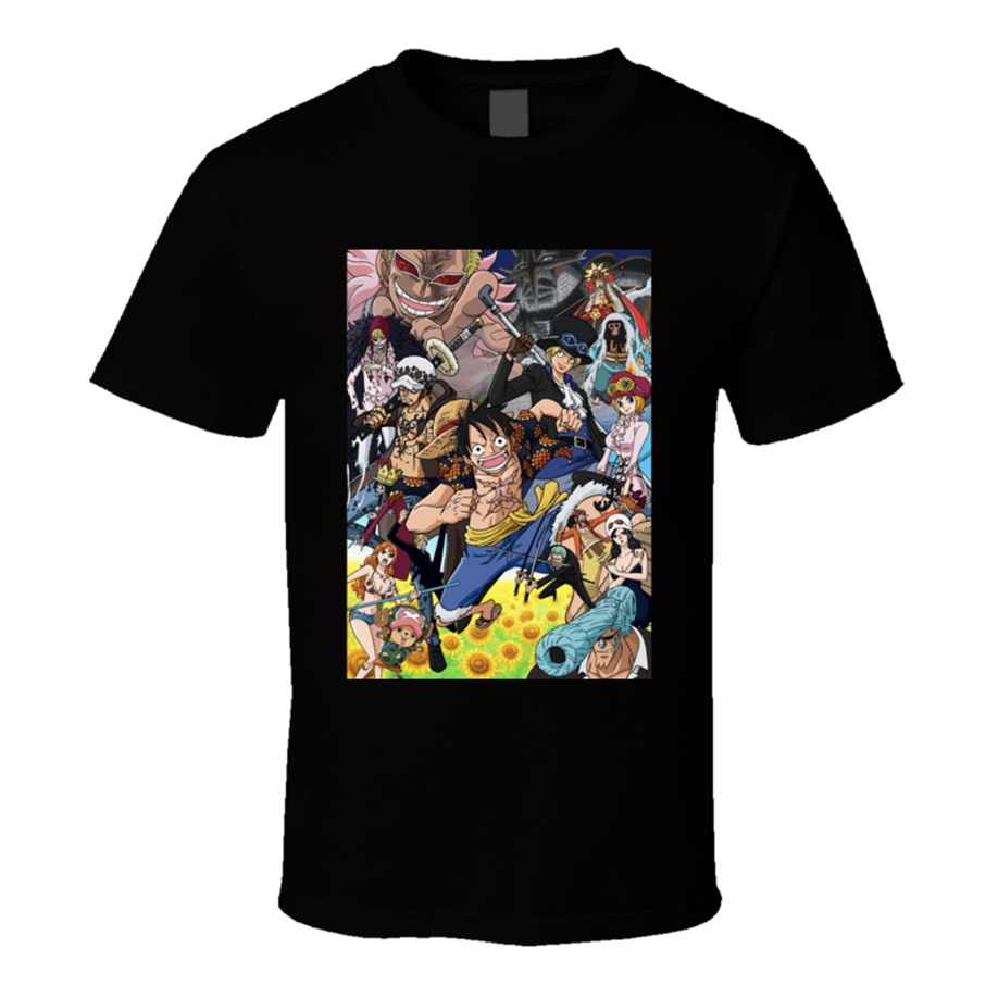 New One Piece Anime Tv Show Poster Mens Tshirt Clothing Size S2Xl Loose Size Ajax Funny Tee T-shirt