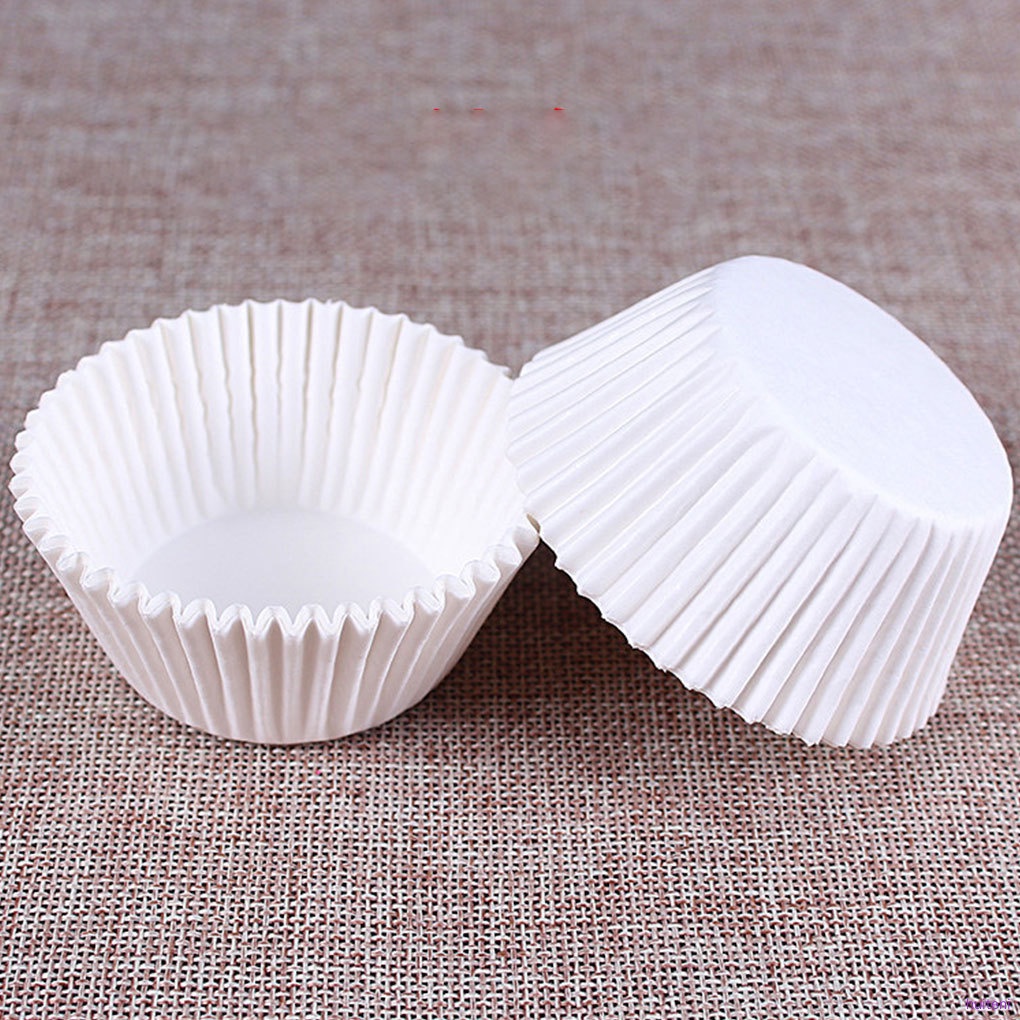 Set 100 Cốc Giấy Đứng Đựng Bánh Nướng Nhiều Màu Chống Dầu