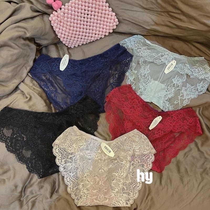Set 10 quần lót ren sexy mix đủ màu, quần chip xinh free size 60kg