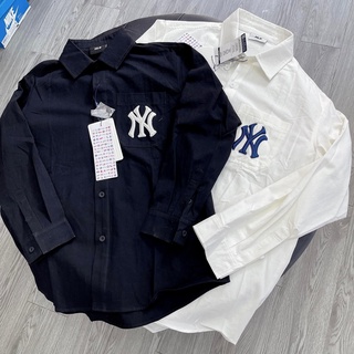 Áo sơ mi mlb classic monogram big logo shirt ny yankees