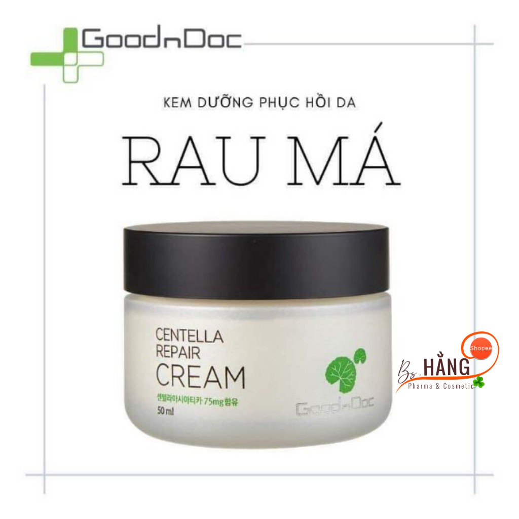 ✅[Chính Hãng] Kem Rau Má GoodnDoc Centella Repair Cream Dưỡng Ẩm Phục Hồi Da, 50ml