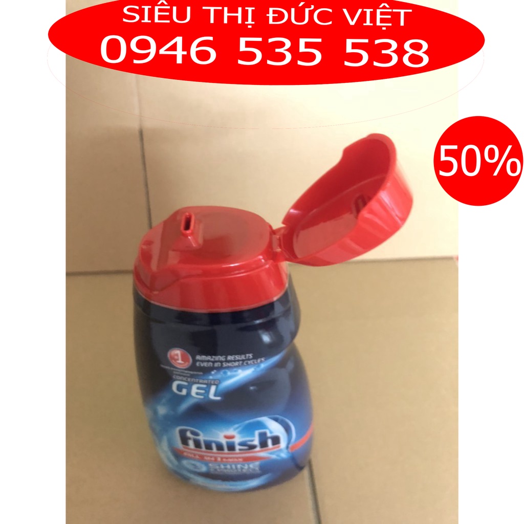 Gel rửa bát Finish All in one Max 650ml