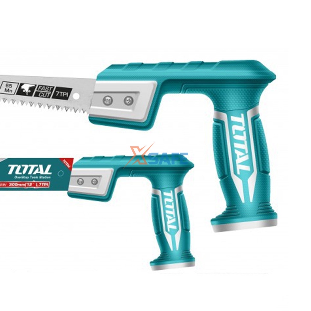 Cưa tay hình compa TOTAL THCS30026 Thiết kế đầu nhọn, cưa thẳng chất liệu SK5 cao cấp, độ bền, khả năng chịu nhiệt tốt