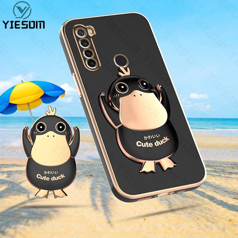 Ốp Điện Thoại Silicon Mềm Chống Sốc Có Giá Đỡ Hình Chú Vịt Dễ Thương Cho Xiaomi Redmi Note 8 8T 7 5 Pro Redmi 7 5 Plus