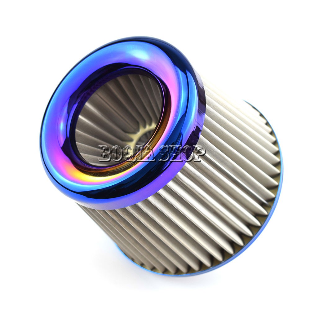 Bộ Lọc Khí Nạp Lạnh Bằng Thép Không Gỉ Màu Xanh Dương 3 &quot;76mm Cho Xe Đua