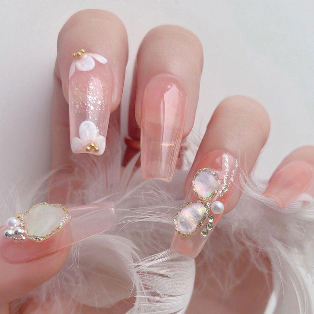 [Hàng mới về] Phụ kiện làm móng tay phong cách Nhật Bản 3D tự nhiên trang trí nghệ thuật móng tay nhiều màu sắc