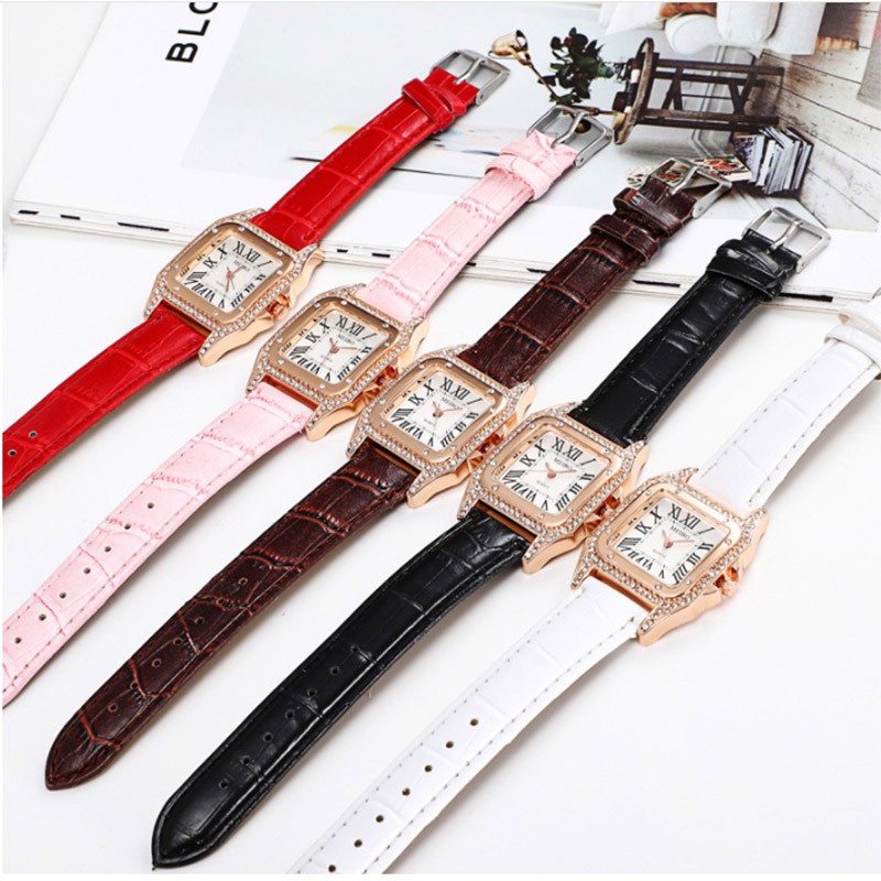 Đồng Hồ Kegllect Đính Kim Cương Dây Da Sang Trọng
