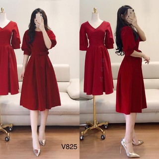 Váy đầm hồng be thanh lịch thiết kế đẹp