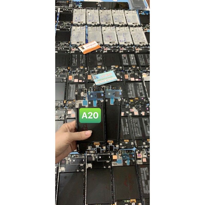 Màn hình samsung galaxy A20 zin full khung