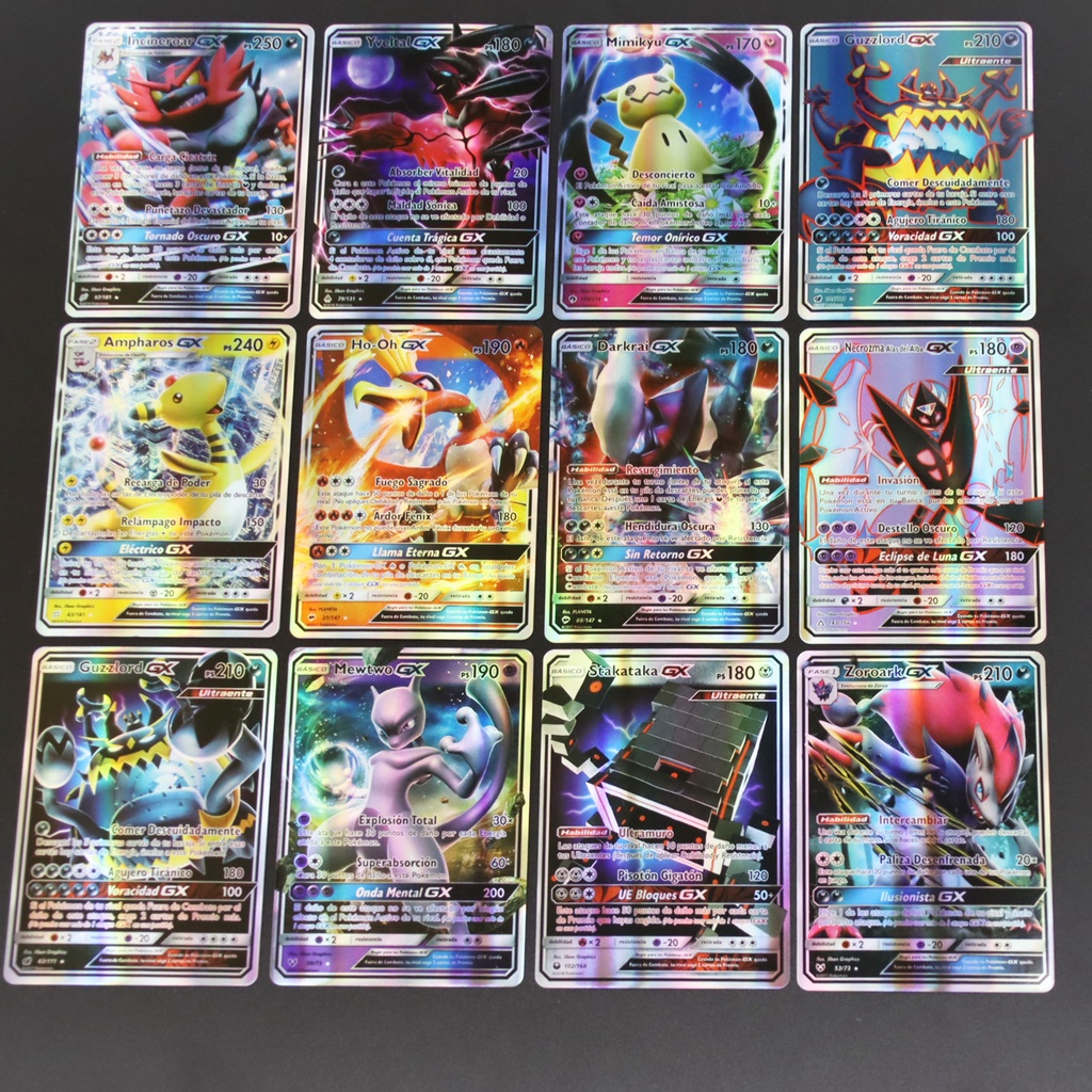 Bộ 100 Thẻ Bài Pokemon Phát Sáng