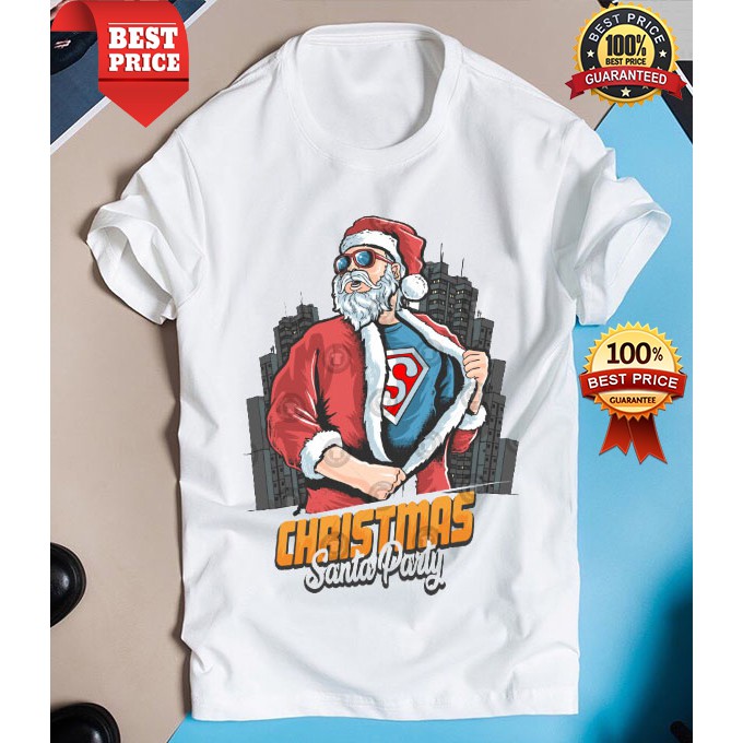 (SIÊU PHẨM) Áo Thun Ông Già Noel SUPER MAN Siêu Độc | Santa Claus Superman Tshirt (Ảnh thật)