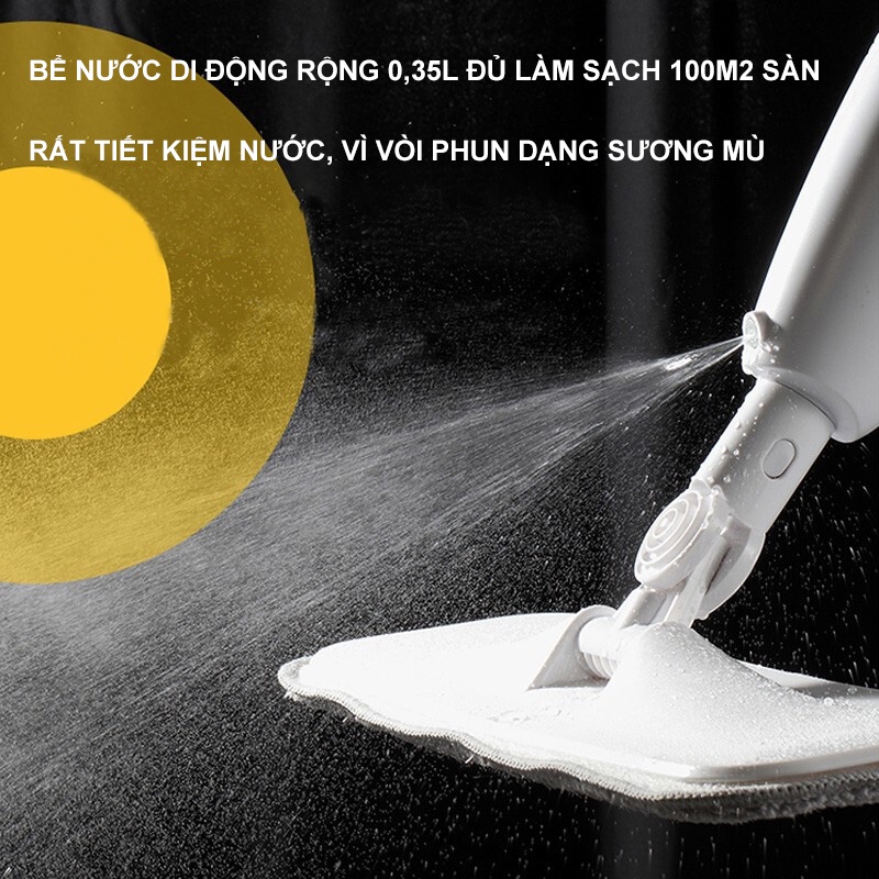 Cây Lau Nhà Phun Nước Deerma Water Spray Mop TB500  Hàng Chính Hãng