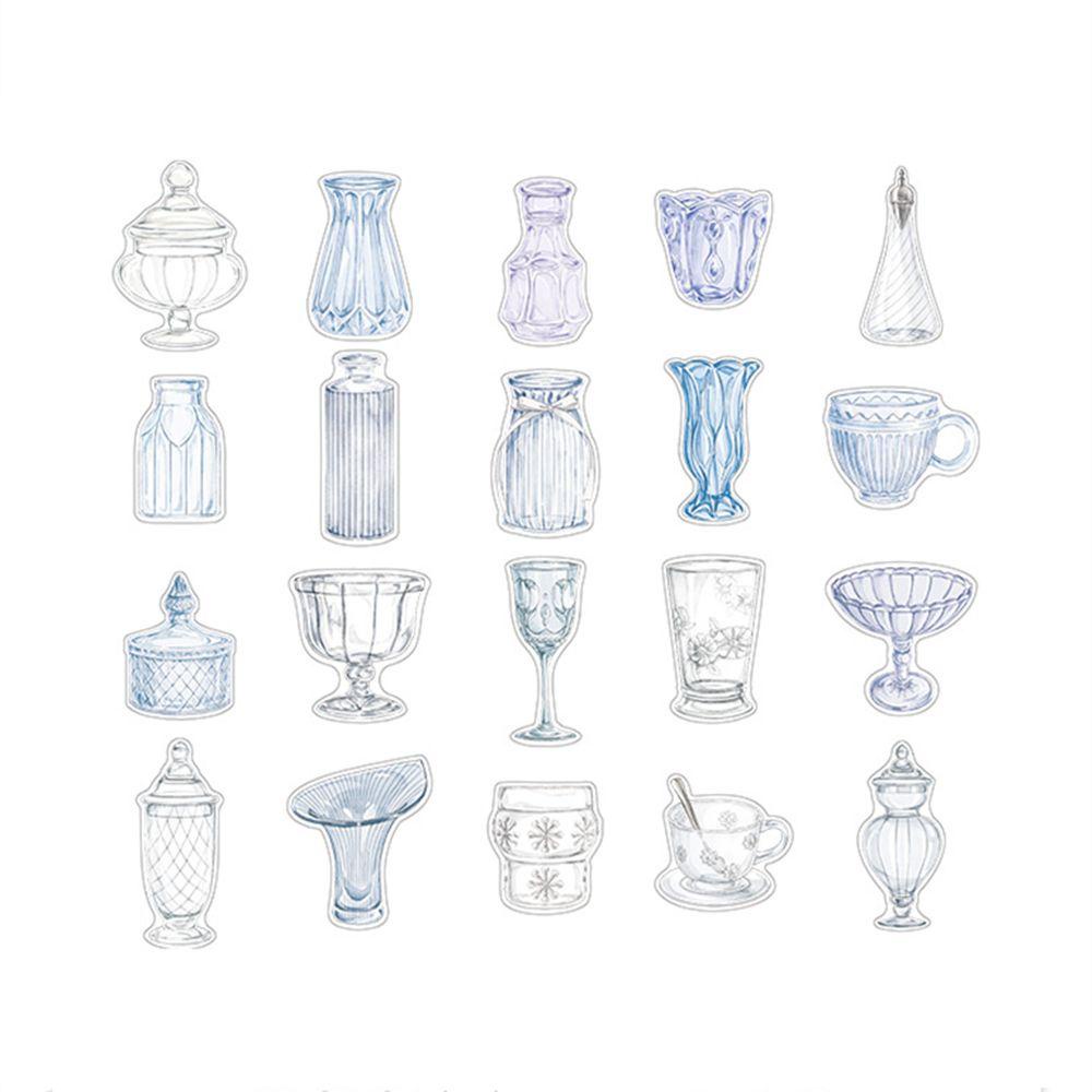 Set 40 Miếng Dán Hình Cà Phê / Bánh Mì / Cà Phê Vintage Trang Trí Điện Thoại