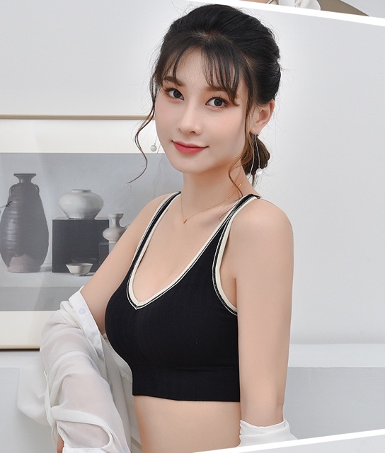 BÁN SỈ ÁO BRA VIỀN 2 MÀU ĐEN VÀ GHI CHO NỮ | BigBuy360 - bigbuy360.vn