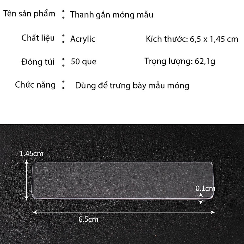 Thanh gắn móng mẫu