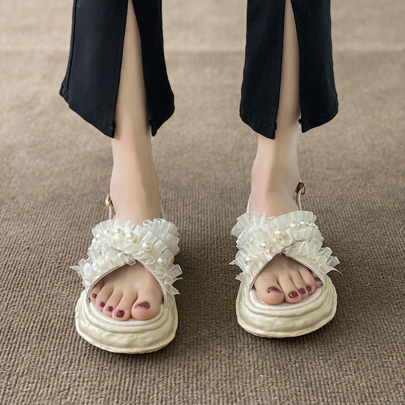 Dép Sandal Đế Dày Thiết Kế Mới Thời Trang Mùa Hè Cho Nữ