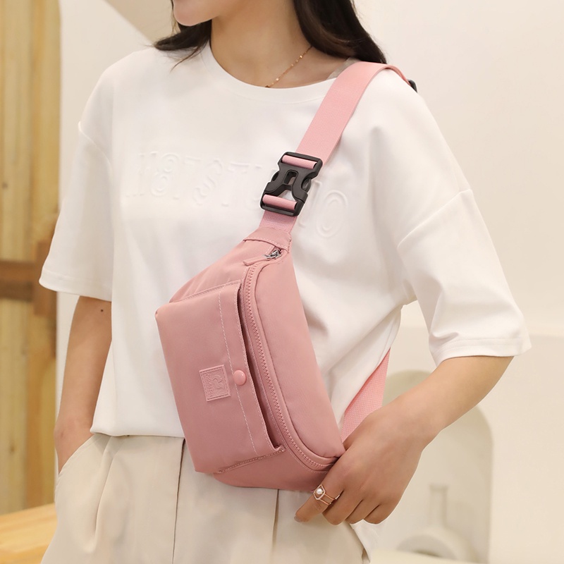 Túi Đeo Hông Đựng Điện Thoại Bằng nylon Chống Thấm Nước Thiết Kế Đơn Giản Thời Trang Cho Nữ Túi Đeo Ngực