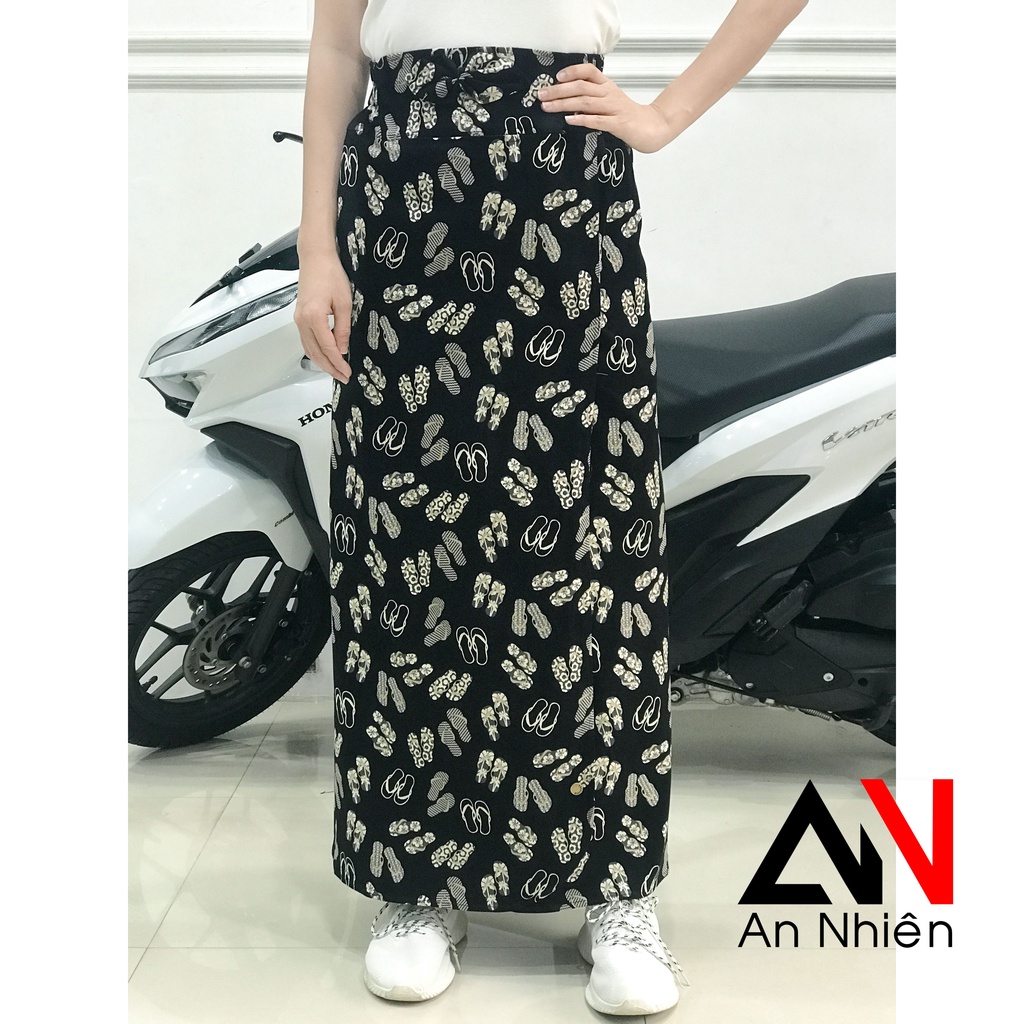váy chống nắng freeSize xẻ tà có túi phía trước miếng dán kết hợp nút bấm [được chọn mẫu] dưới tà váy có nút bấm