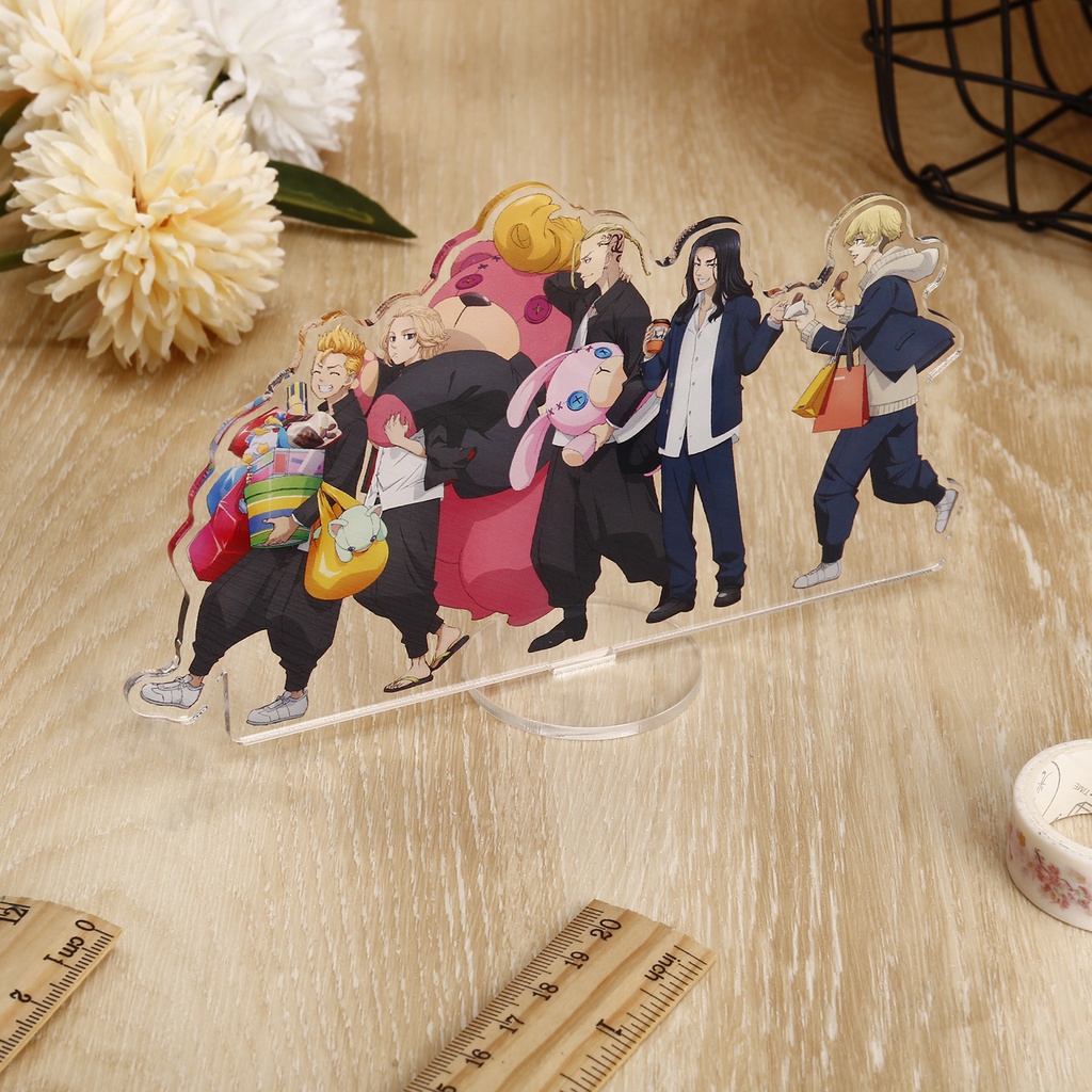 flowersqueen Mô hình nhân vật anime Tokyo Revengers có giá đỡ bằng acrylic để bàn trang trí