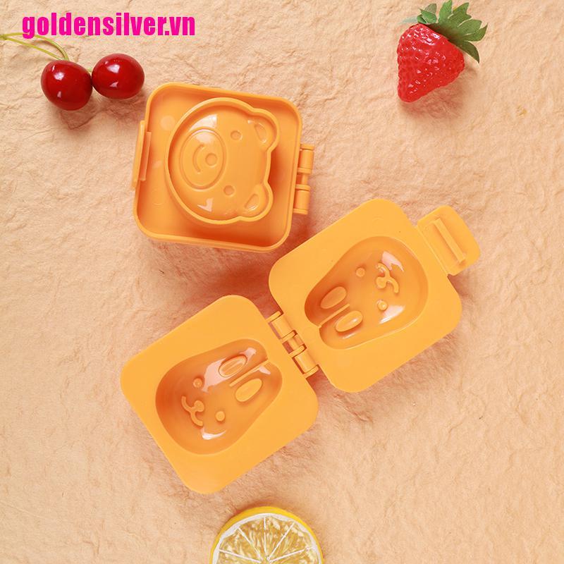 Set 2 Khuôn Làm Trứng Ốp La Kiểu Hoạt Hình 3D Đáng Yêu