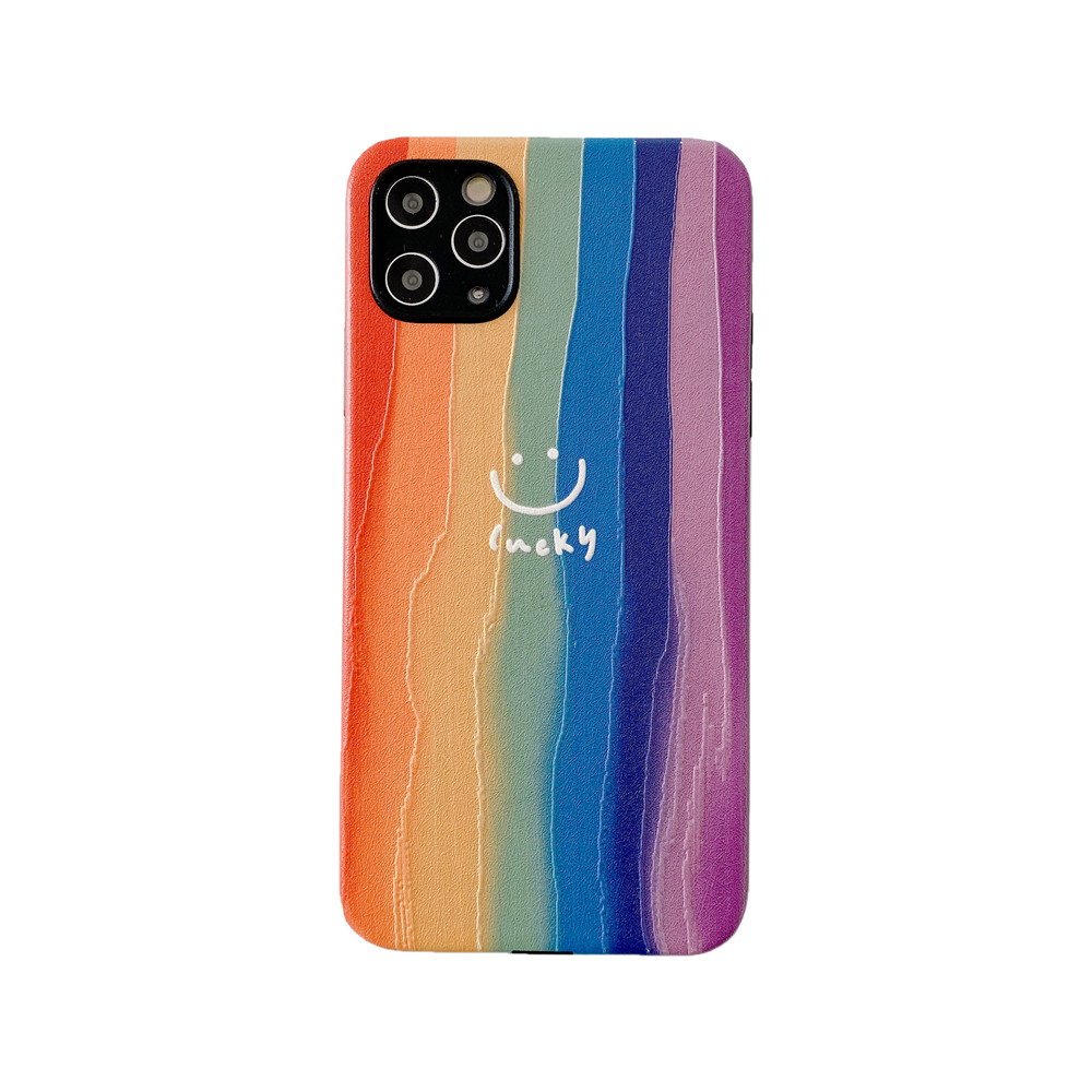 Ốp Lưng Họa Tiết Mặt Cười Cầu Vồng Thời Trang Cho Iphone 11 Pro Max X Xs Xr Xsmax Se 2020 7 8 Plus | BigBuy360 - bigbuy360.vn