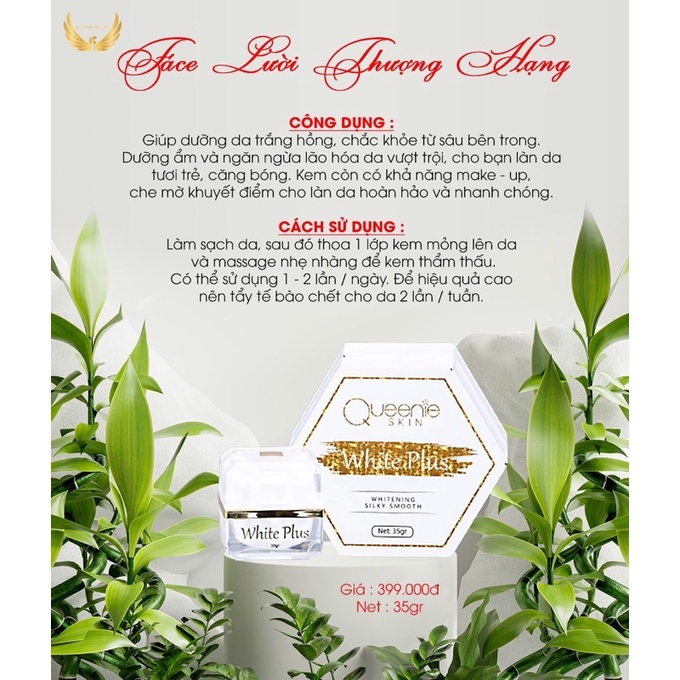 KEM DƯỠNG DA QUEENIE SKIN White Plus  Làm trắng da