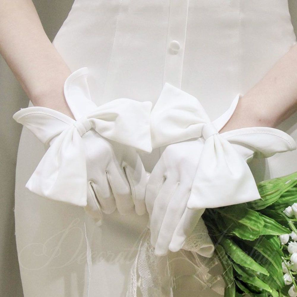 1 Pair Women Lace Gloves Wedding Bridal Mesh Mittens Evening Prom Decor Party Cosplay Accessories