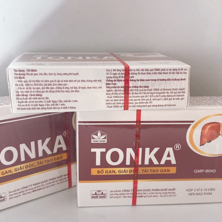 [Chính Hãng] TONKA NHẤT NHẤT - Bổ gan, giải độc tái tạo tế bào gan [Hộp 20 viên] - Date mới
