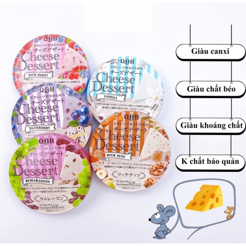 Phomai QBB Nhật Bản 90G Phomai Hoa Quả Xay Nhuyễn Không Đường Bổ Sung Canxi Đạm Chất Béo Cho Bé Ăn Dặm Tiêu Hóa