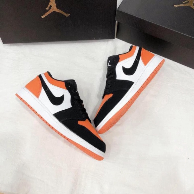 [FREE SHIP] Giày Sneaker JD 1 màu cam đen Thấp cổ nam nữ full box bill | BigBuy360 - bigbuy360.vn