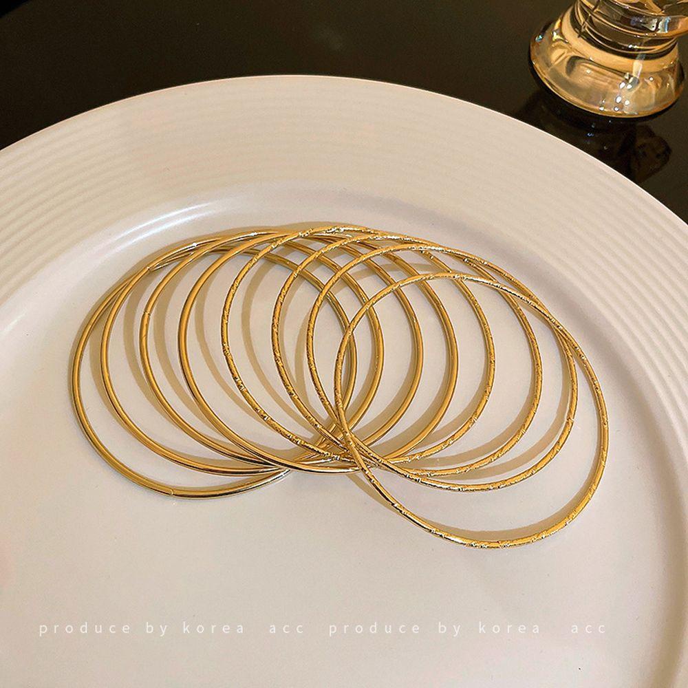 JARRED Set 8 Vòng Tay Kim Loại Nhiều Màu Sắc Phong Cách Hàn Quốc Cho Nữ