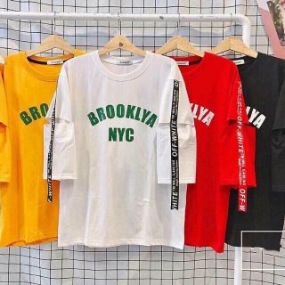 Áo thun rách tay NYC chất da cá