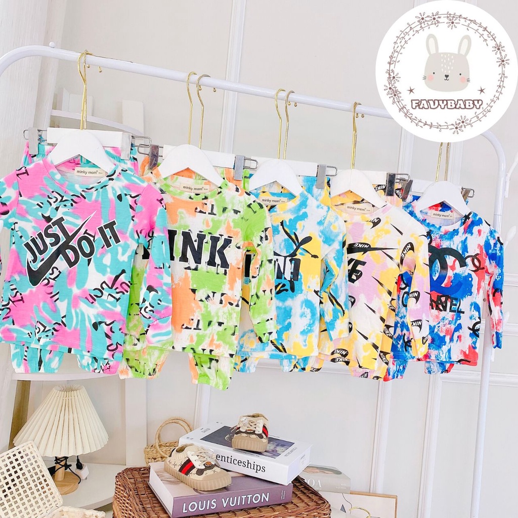 Bộ Dài Tay Quần Alibaba MINKY MOM Chính Hãng Bé Trai Bé Gái Thun Lạnh Thương Hiệu Sang Chảnh 0 1 2 3 4 5 Tuổi - Favybaby
