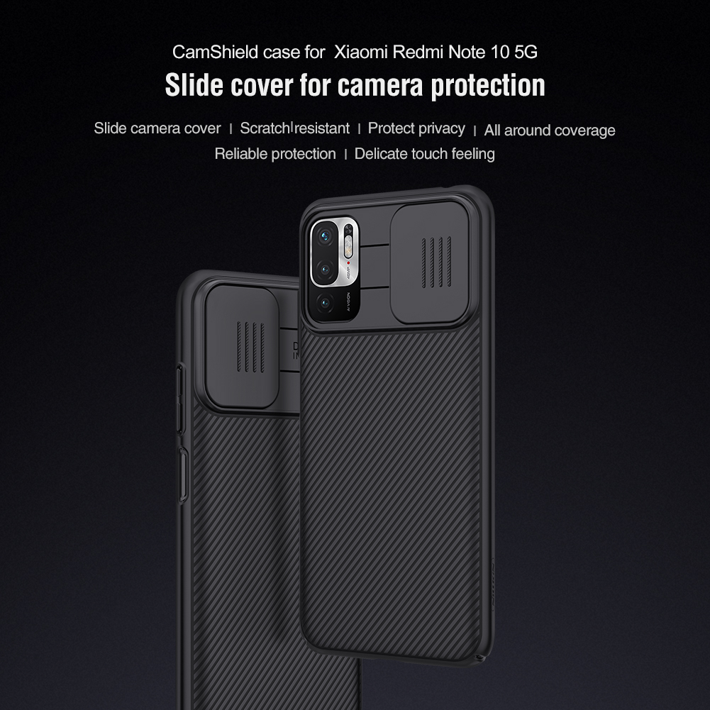 Ốp điện thoại Nillkin Camshield PC cứng bảo vệ camera riêng tư cho Xiaomi POCO M3 Pro / Redmi Note 10 5G