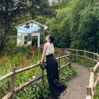 Set Áo Lụa Hở Lưng Vạt Chéo Mix Quần Ống Rộng Xếp Ly SB3008- Lolla_Fashion