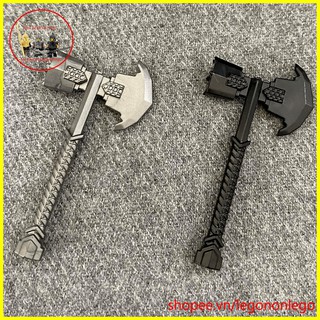 Phụ kiện Lego vũ khí rìu dài cho minifigure uruk trung cổ chi tiết