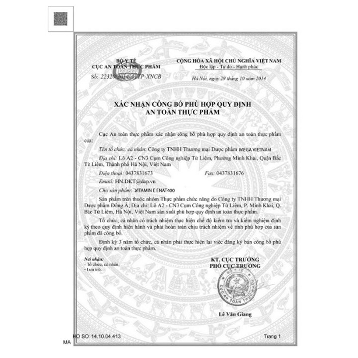 Vitamin E Enat 400 IU | Thế Giới Skin Care