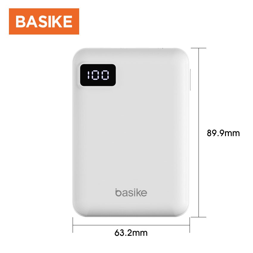 Sạc Dự Phòng BASIKE PT506 10000mAh Màn Hình LED Kèm Cáp Sạc