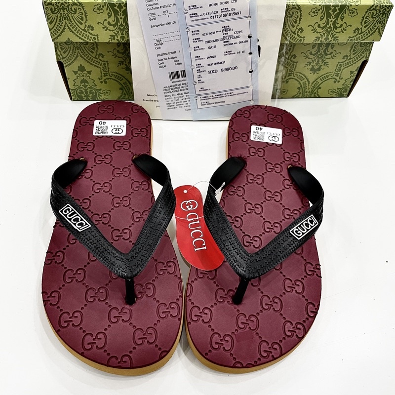 Dép kẹp nam xỏ ngón Gucci cao cấp. đế cao su siêu chắc chắn bền bỉ êm ái thời trang cá tính.