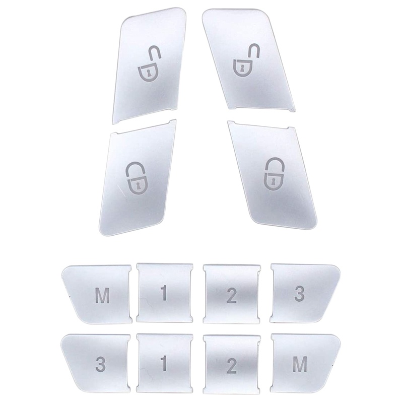 12 Miếng dán nút điều khiển cửa xe hơi Mercedes Benz CLA/ GLA/ GLK/ GLE/ CLS