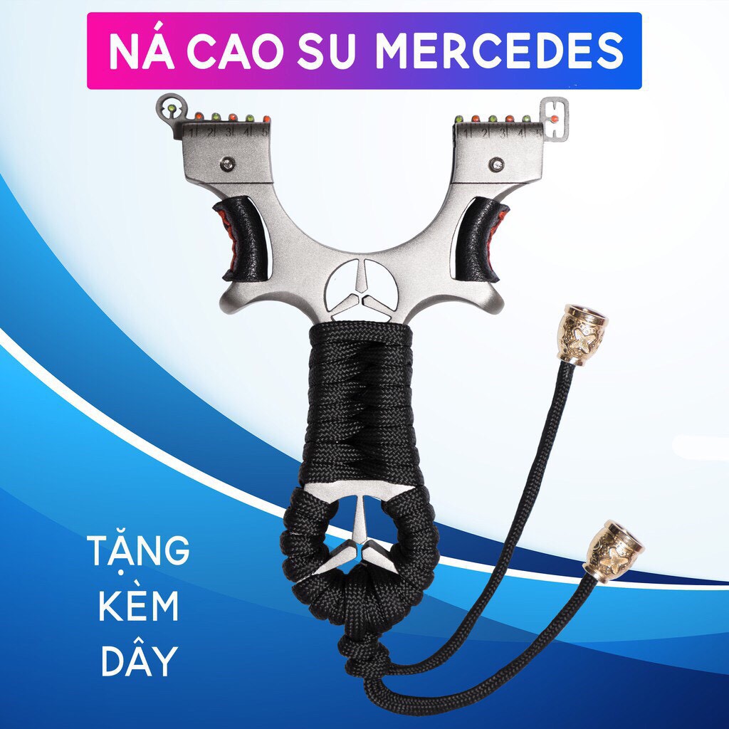 [Mã FAMAYMA giảm 10K đơn 50K] Ná Cao Su Siêu Cấp One Hit Inox 304 Mercedes, DÂY 2 LỚP 1MM