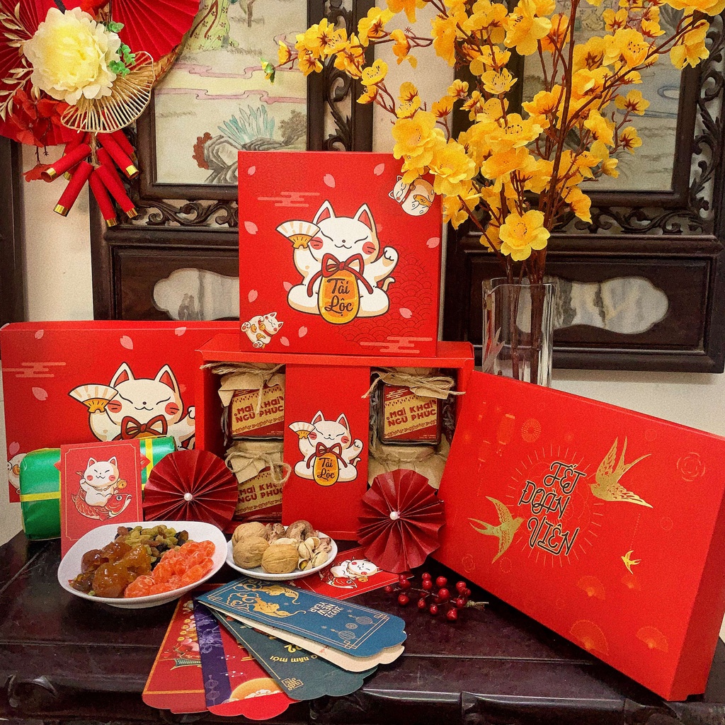 Hộp quà tết thượng hạng gồm mứt, hạt, trà, kẹo cao cấp giá rẻ-Hộp quà sang trọng  biếu Sếp, đối tác, người thân 2022 | BigBuy360 - bigbuy360.vn