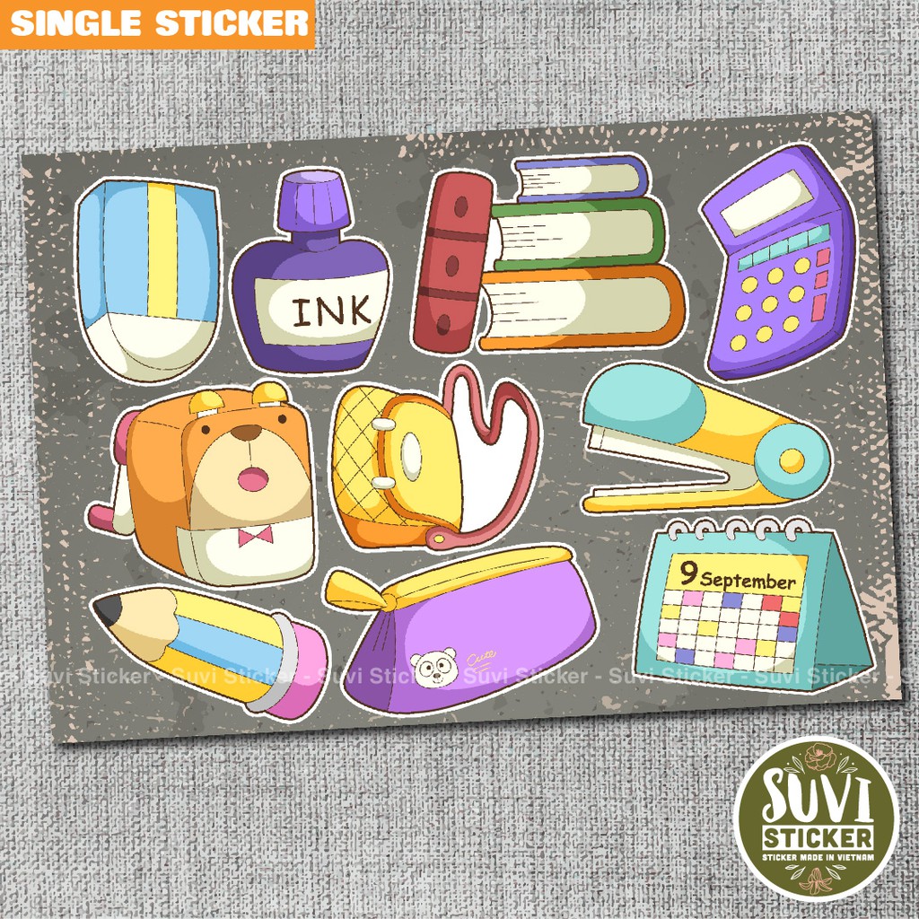 Single Sticker - Hình dán Đồ Dùng HT chống nước sticker dán laptop, điện thoại, đàn guitar, mũ bảo hiểm, vali. SG25