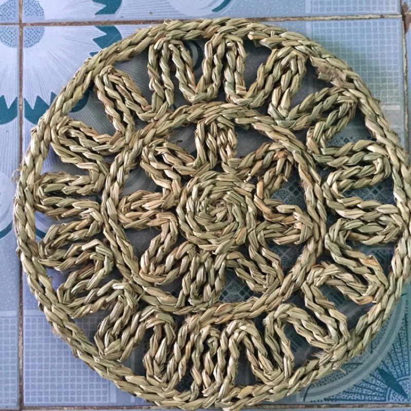 Thảm cói lót ly, lót bàn ăn, lót nồi, decor cực xinh