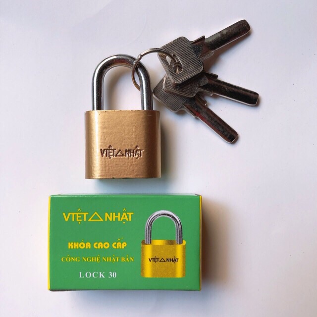 Khóa Bấm Việt Nhật Cỡ lock 30  Khóa Cửa 3 Chìa Công Nghệ Nhật Bản