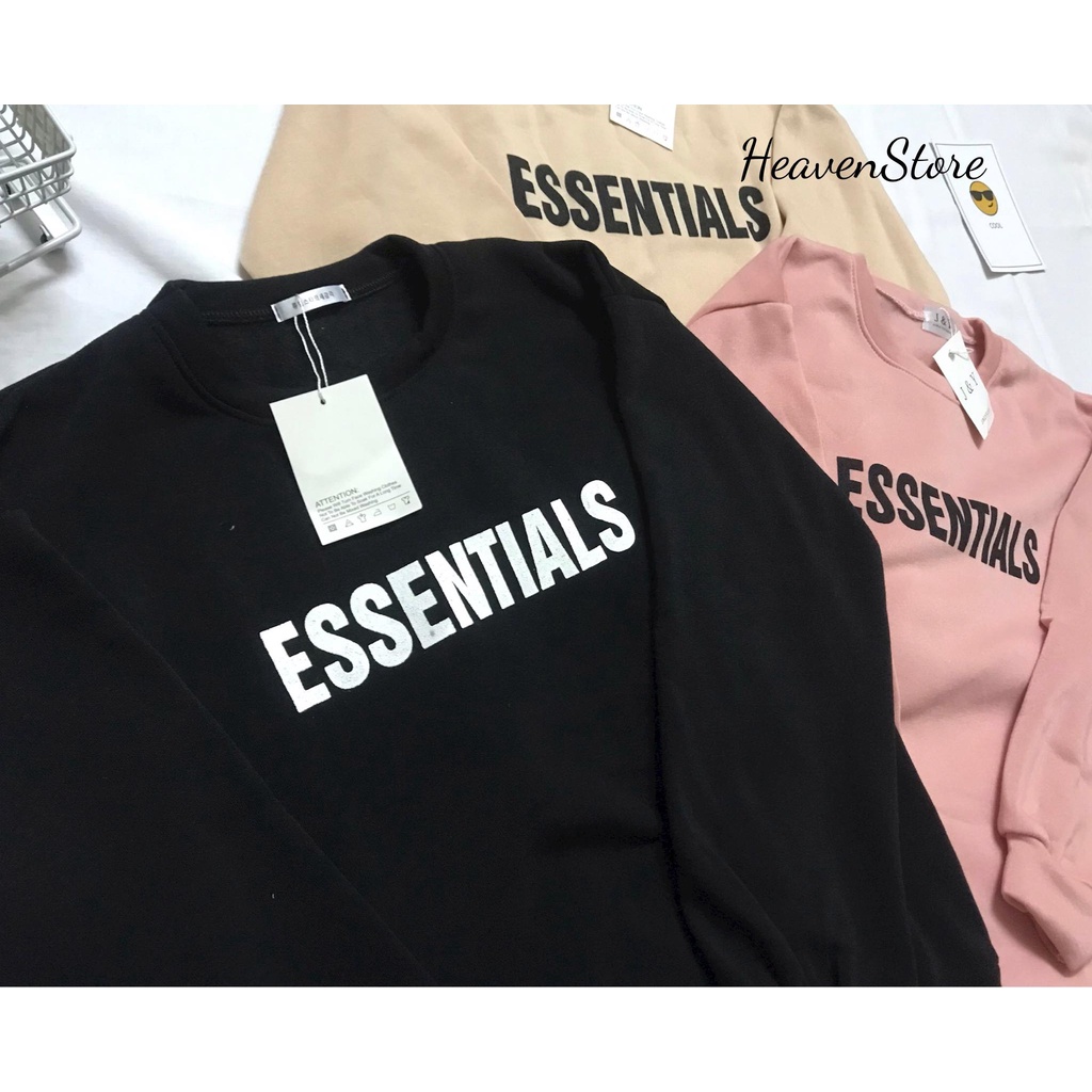 Áo Sweater ESSENTIALS nữ form rộng unisex (Ảnh Thật) | BigBuy360 - bigbuy360.vn