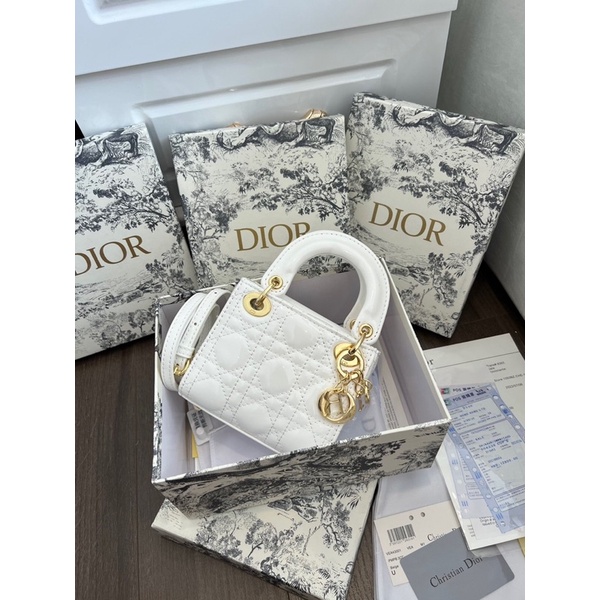 Túi Dr Lady Mini SPSL Sz 14cm Da bóng Tag Vàng Fullbox Bill+túi vải