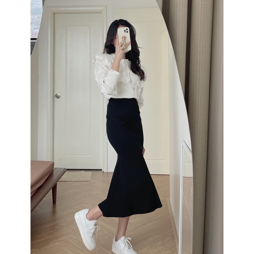 (ảnh thật) Audrey Chân váy đuôi cá basic 284 | BigBuy360 - bigbuy360.vn