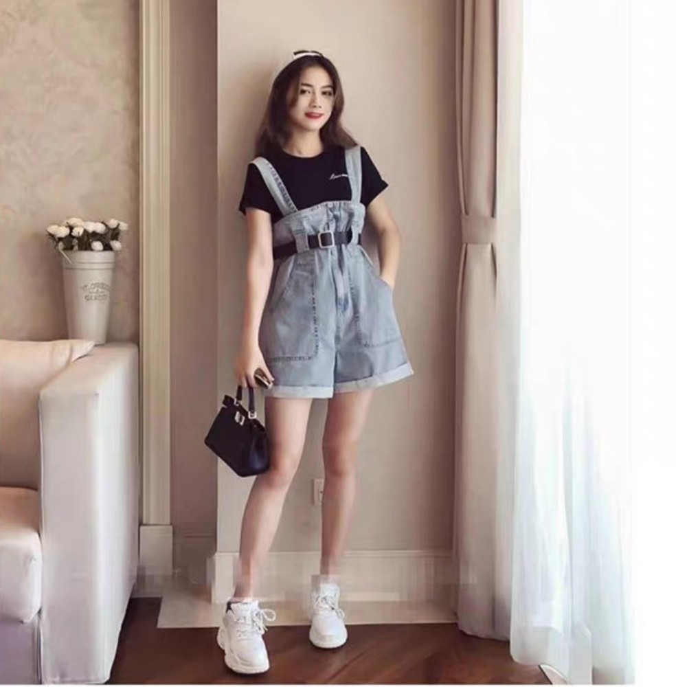Yếm short jean SAIGONJEAN gài nịt YJ010 – yếm bò ulzzang phong cách hàn quốc | BigBuy360 - bigbuy360.vn
